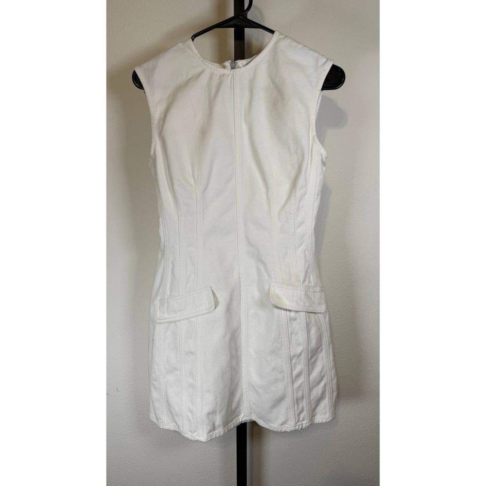 White Aknvas Adele Mini Dress Size(2) - Picture 2 of 6